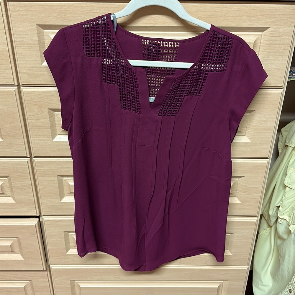 Burgundy blouse
